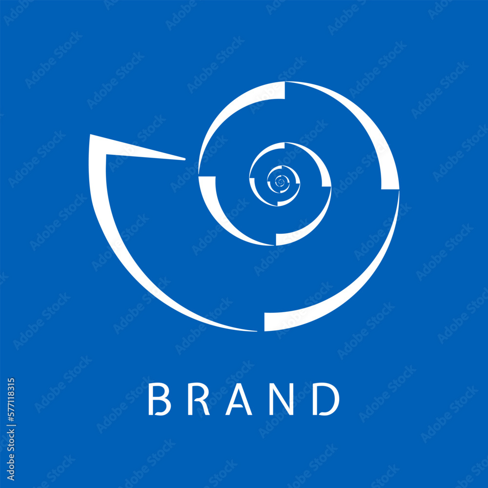 Seashell mollusk logo symbol isolated. Flat vector illustration Seashell mollusk logo symbol isolated. Flat vector illustration