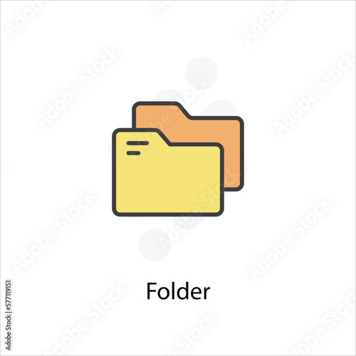 Folder icon vector stock