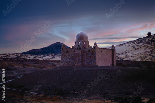 The Tomb of Aga Khan, Aswan Egypt, Above Nile River photo