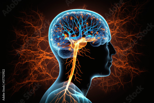 Spiritual Human Silhouette Neurons Neural Spirituality Exploring the Intersection of Mind and Soul Esoteric