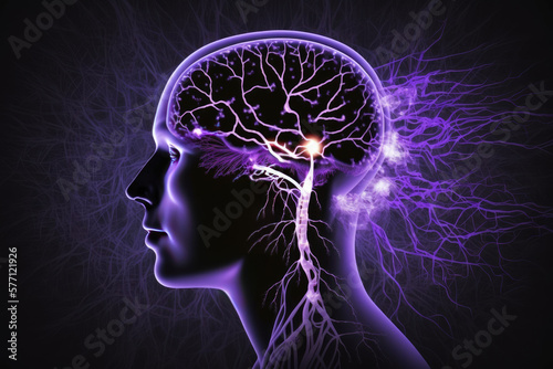 Spiritual Human Silhouette Neurons Neural Spirituality Exploring the Intersection of Mind and Soul Esoteric