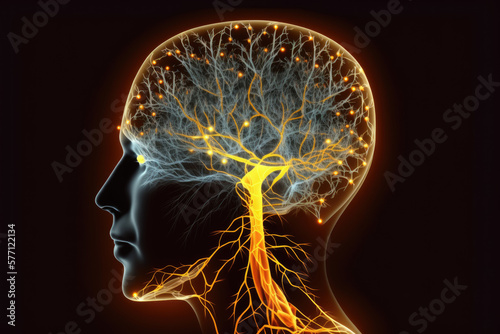 Spiritual Human Silhouette Neurons Neural Spirituality Exploring the Intersection of Mind and Soul Esoteric