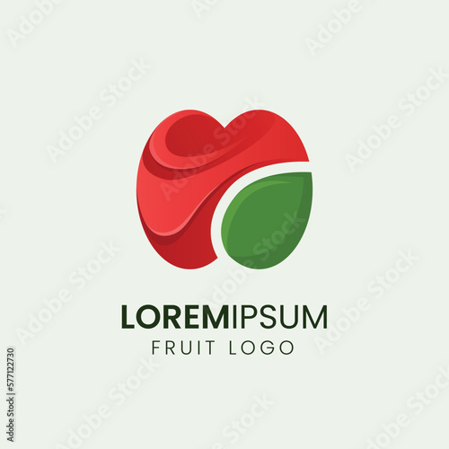 Modern Gradient Apple Logo Design Template