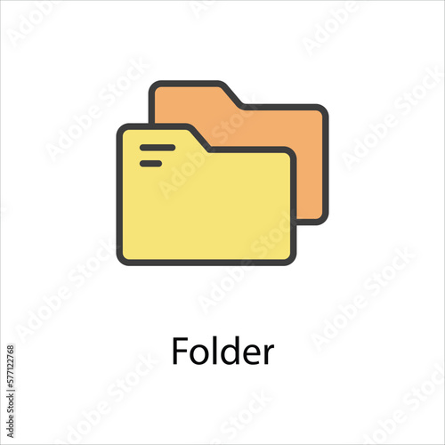 Folder icon vector stock