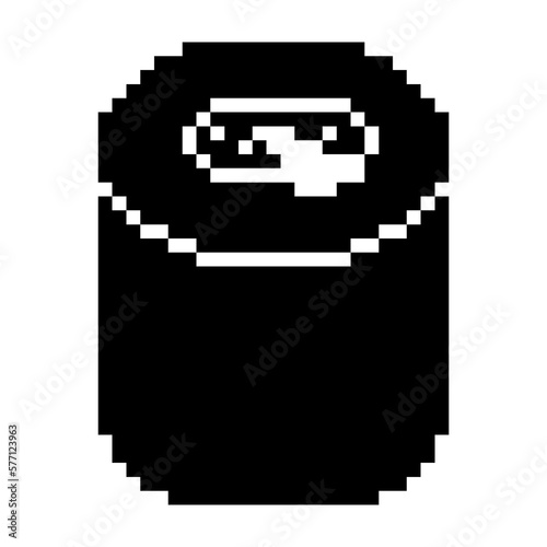 Sushi, onigiri icon black-white vector pixel art icon	