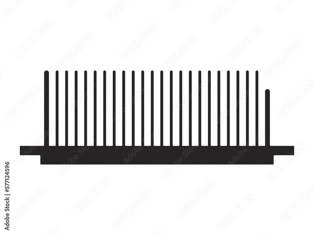 Aluminum Extruded Heat Sink MOD:AL-06hs 3D Rendering