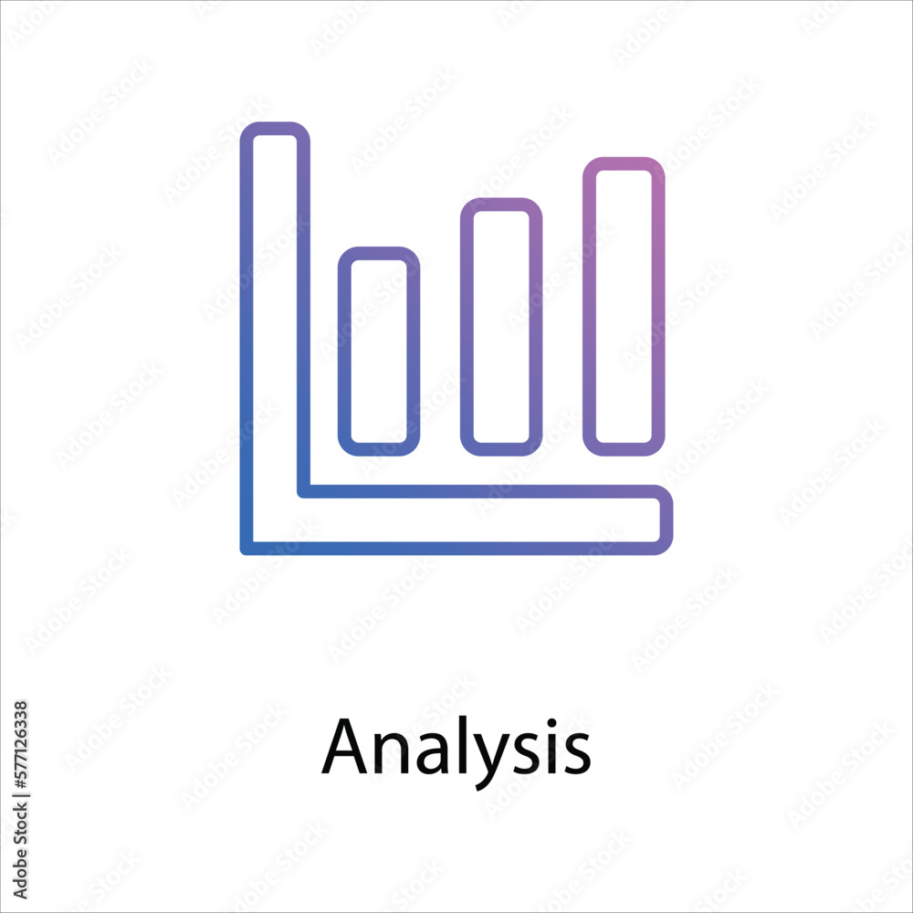 Analysis icon vector stock Analysis icon vector stock