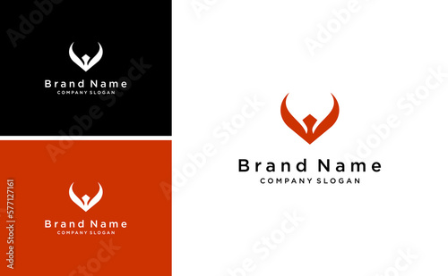 red eagle logo abstract vector idea