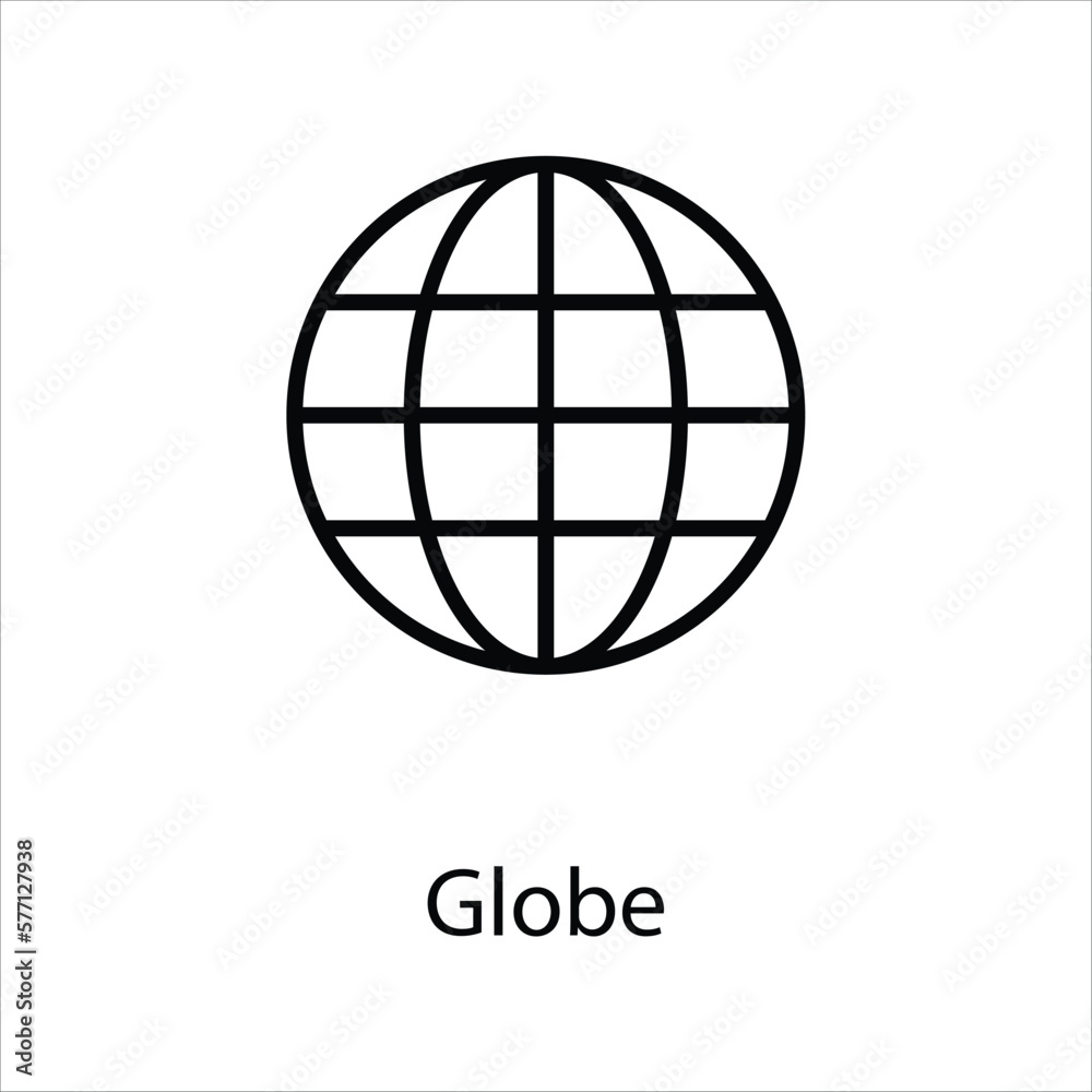 Globe icon vector stock