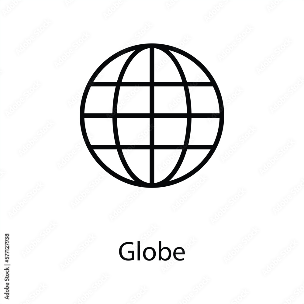 Globe icon vector stock Globe icon vector stock