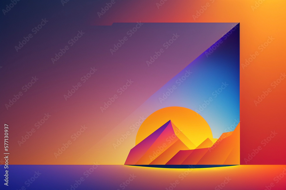 Minimal Colorful Gradient Background Soft Landscape Generative AI Minimal Colorful Gradient Background Soft Landscape Generative AI