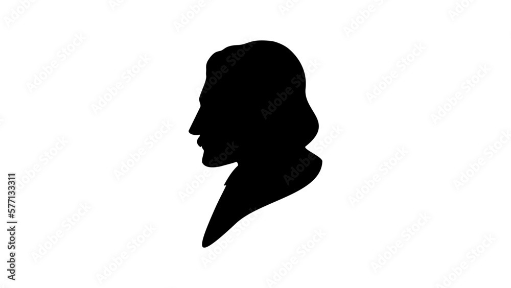 Nikolai Gogol silhouette