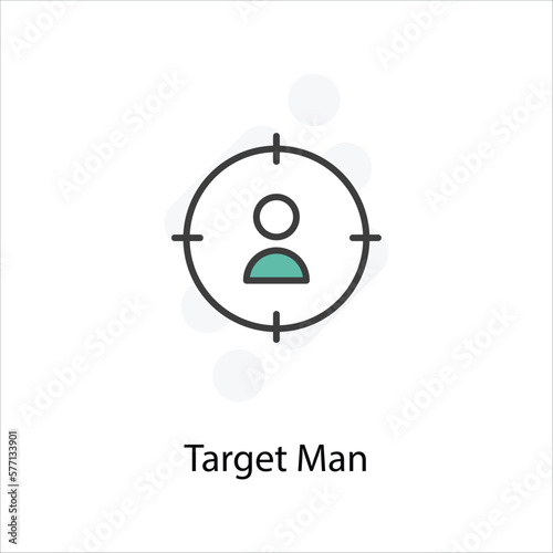 Target Man icon vector stock