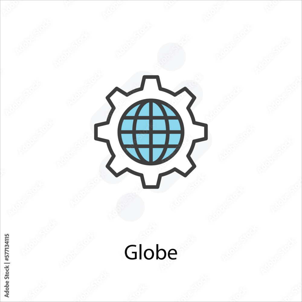 Globe icon vector stock Globe icon vector stock