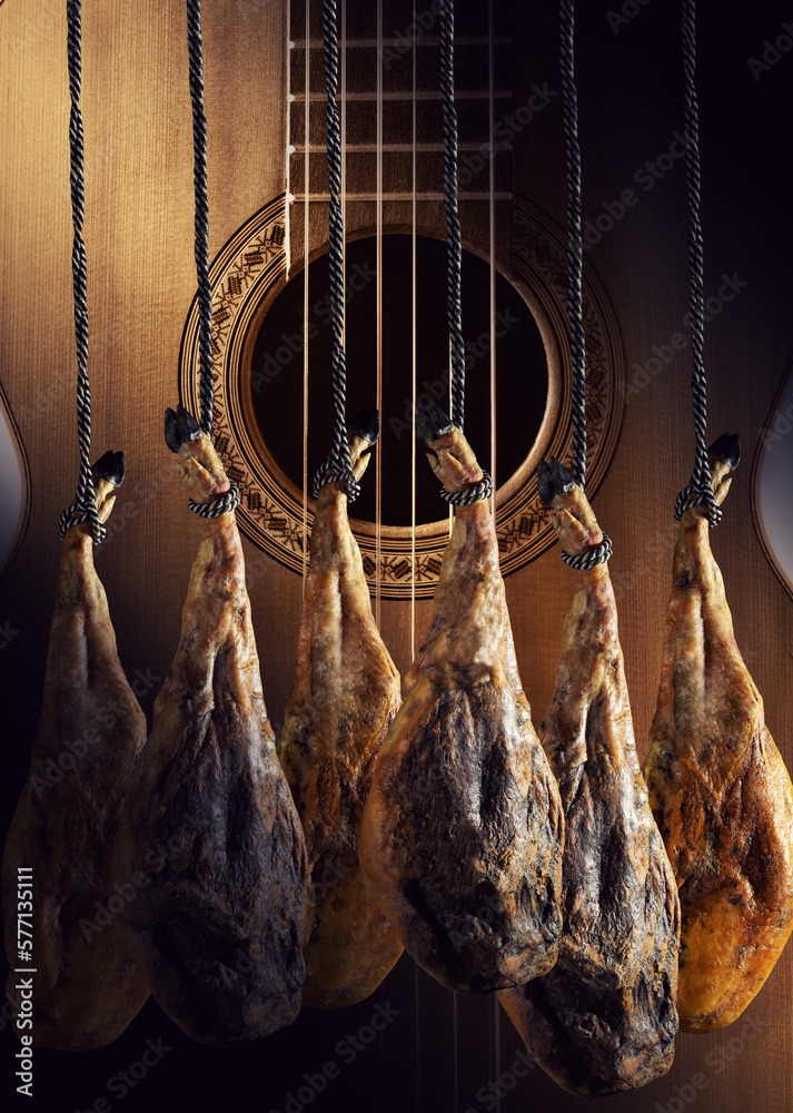 Jamón Serrano, Bellota, Jamón Crudo italiano o jamón de Parma