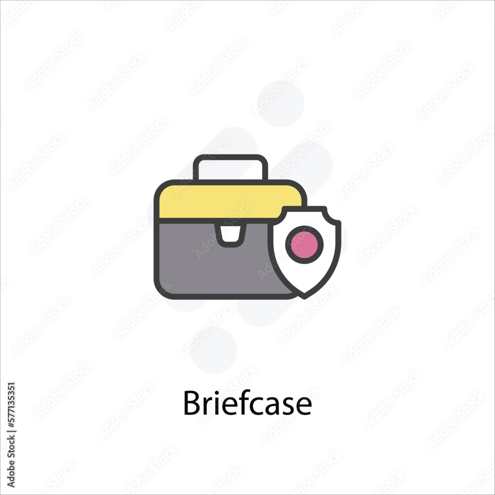 Briefcase icon vector stock Briefcase icon vector stock
