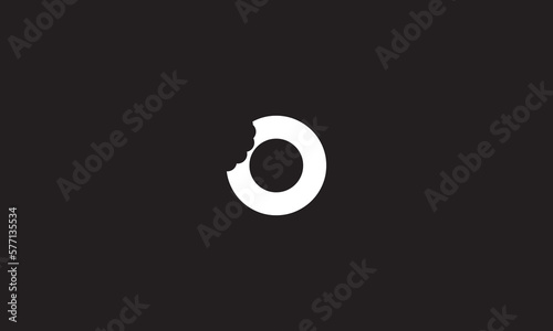 O bite letter logo. Unique attractive creative modern initial O logo with bites shape design