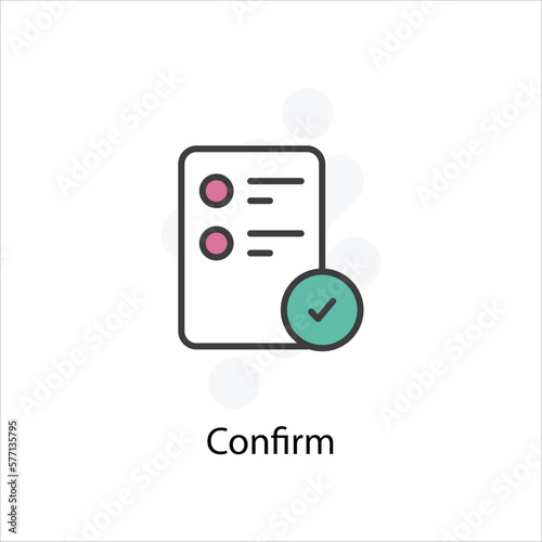 Confirm icon vector stock
