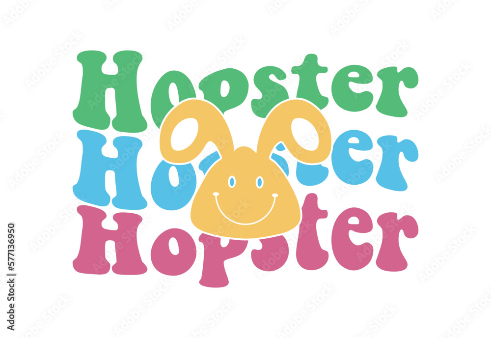 Easter Quote, Retro Cute Bunny Easter Quote, Retro Cute Bunny