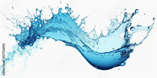 Water splash,water splash isolated on white background, AI generated © standret