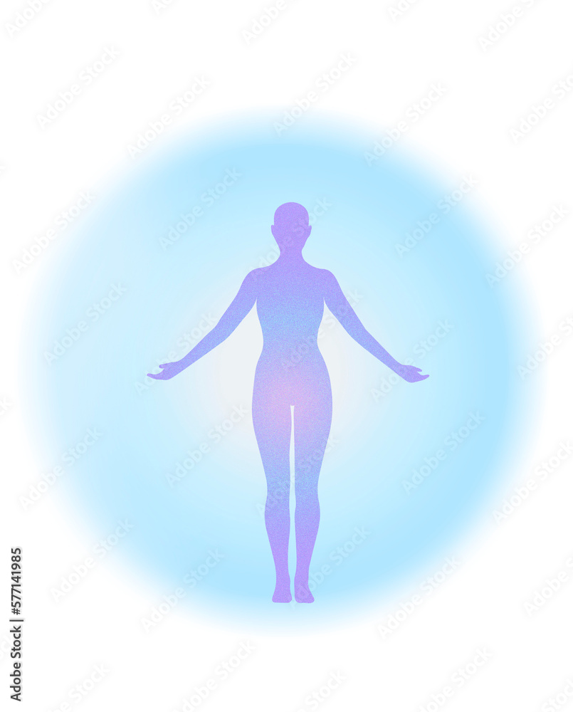 Human aura gradient shape. Woman man silhouette abstract shape. Human aura gradient shape. Woman man silhouette abstract shape.