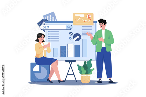 The SEO strategist is developing effective SEO strategies for long-term success and growth.