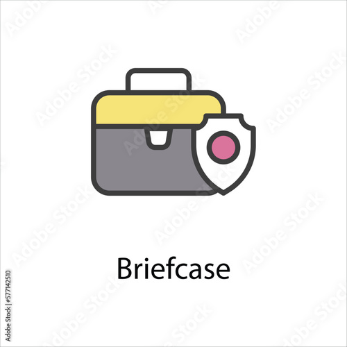 Briefcase icon vector stock