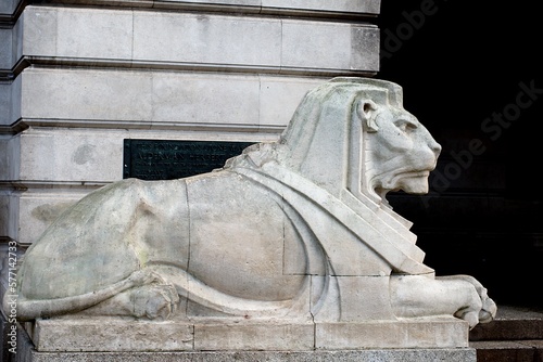  Nottingham’s Left Lion is one of two stone lions situated either side of the steps leading to the front entrance of the Council House.