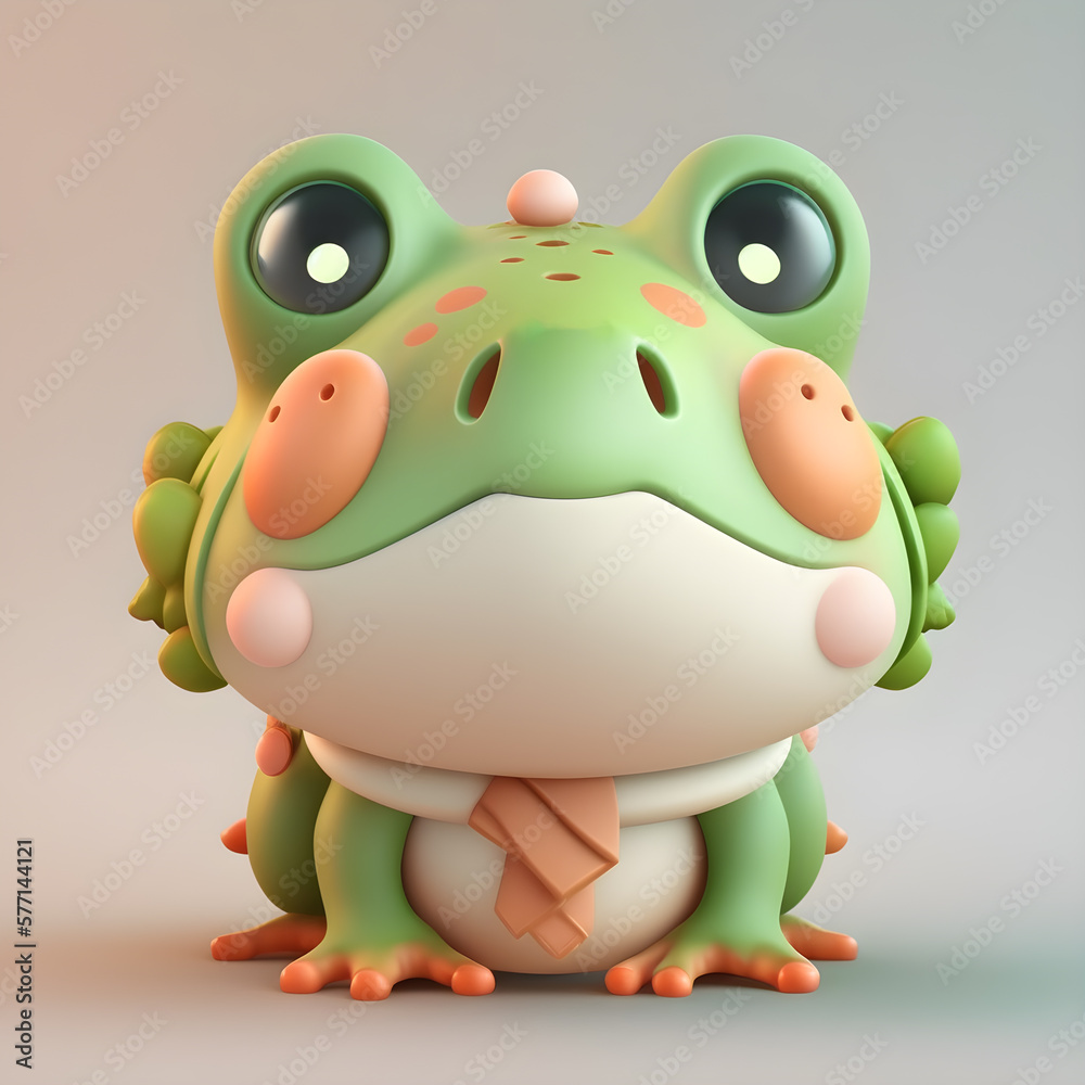 Cute frog character design generative ai Cute frog character design generative ai