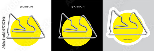 Sakhir Bahrain International Circuit for grand prix race track vector