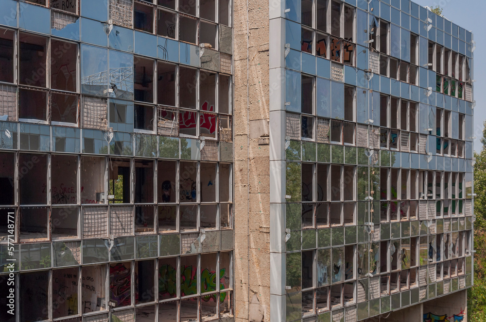 Unfinished hospital building in Zagreb, Croatia Unfinished hospital building in Zagreb, Croatia