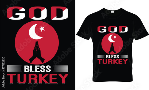 God bless turkey t shirt design