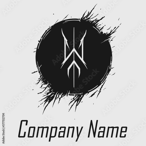 Creative minimalist logo with restrained design, Scandinavian style, runes,black and white, logo for business, companies, stores, websites, mobile applications
