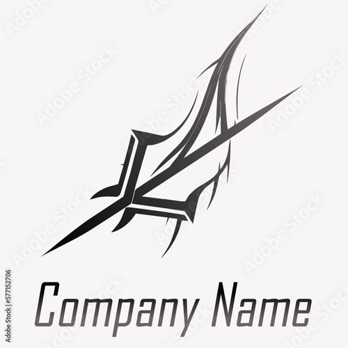 Creative minimalist logo with restrained design, Scandinavian style, runes,black and white, logo for business, companies, stores, websites, mobile applications
