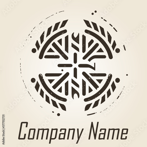 Creative minimalist logo with restrained design, Scandinavian style, runes,black and white, logo for business, companies, stores, websites, mobile applications
