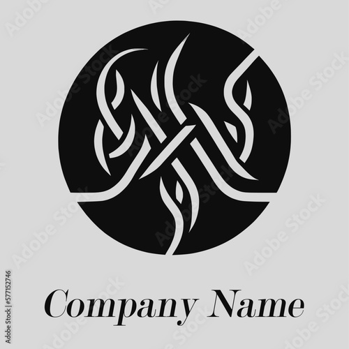 Creative minimalist logo with restrained design, Scandinavian style, runes,black and white, logo for business, companies, stores, websites, mobile applications

