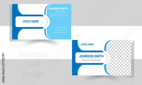 Modern clean Profession business caed template. Flat Design abstract vector busiess care for business
and personal use