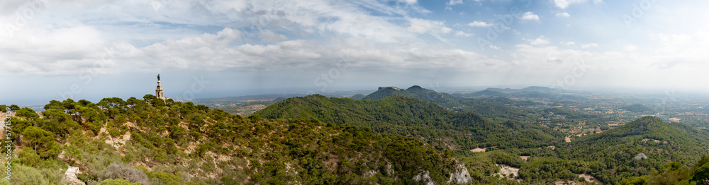 Panoramablick vom östlichen Teil von Mallorca in Spanien