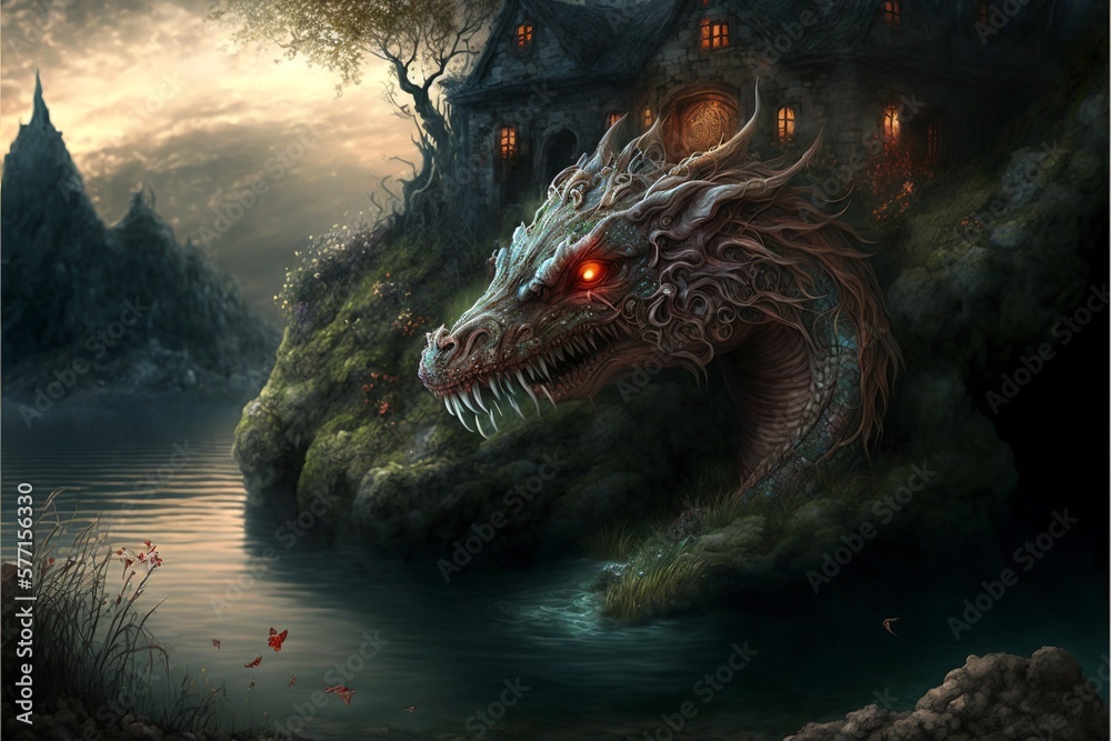 beautiful fantasy landscape with a dark atmosphere, special image beautiful fantasy landscape with a dark atmosphere, special image
