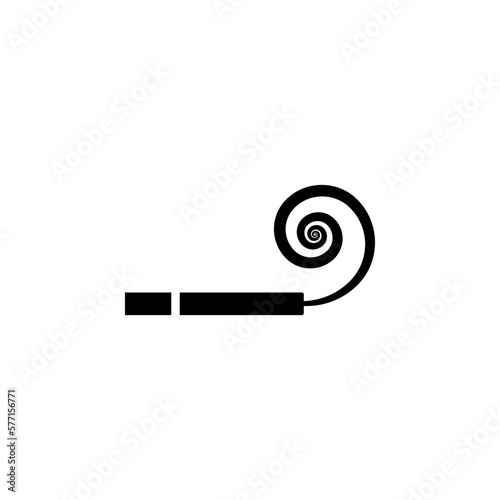 Silhouette of a lighted cigarette with smoke.