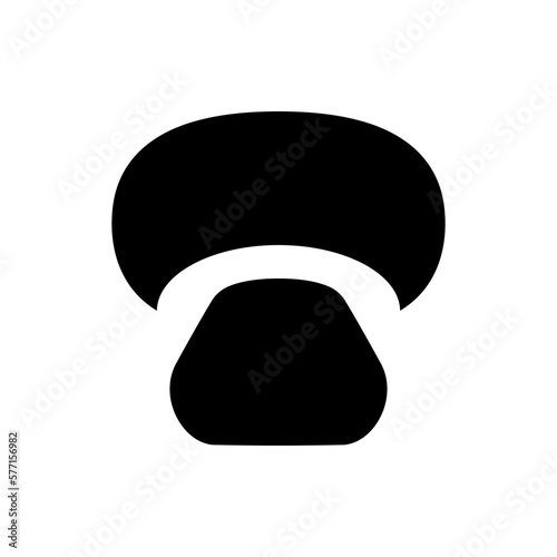 Mushroom silhouette. Vector illustration.