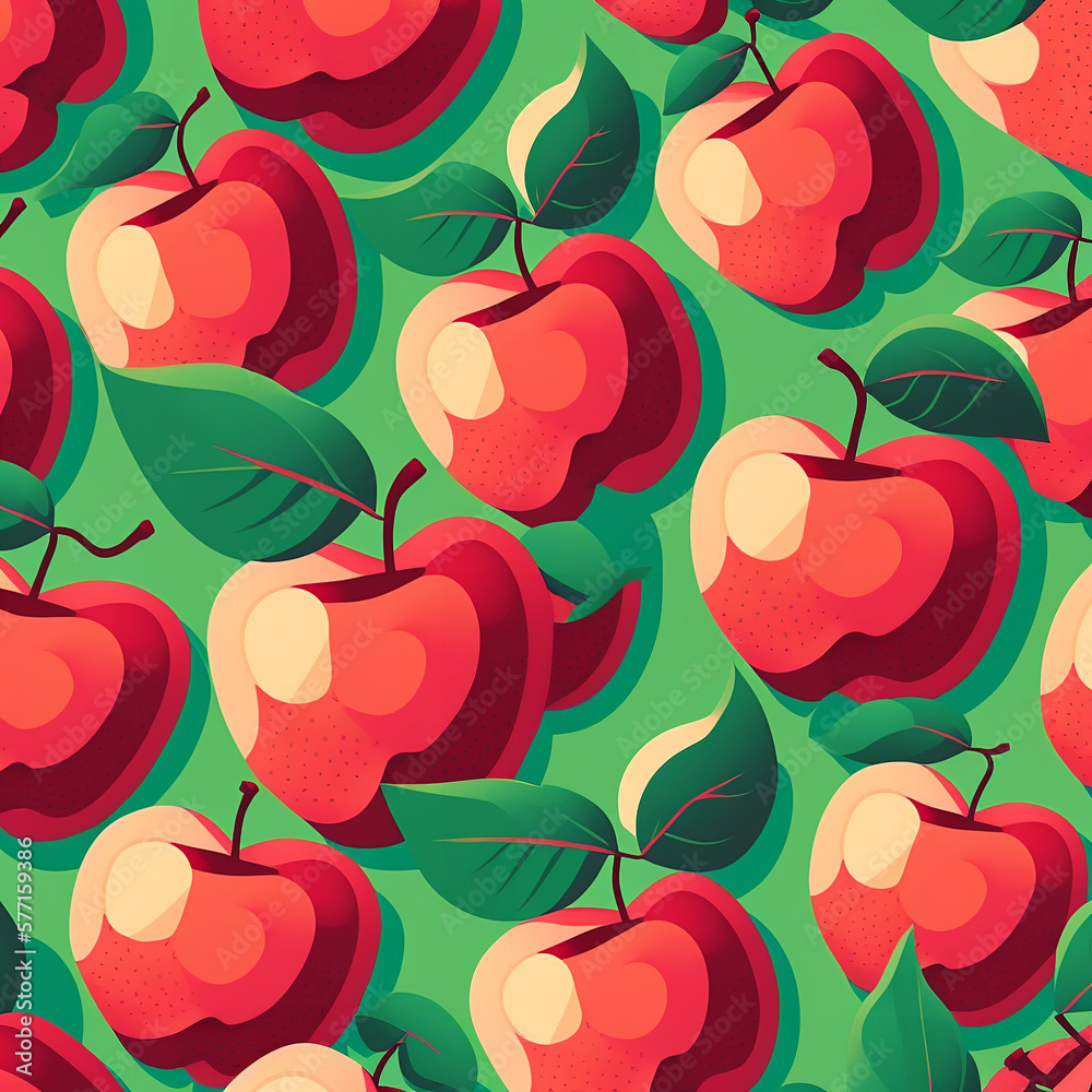 seamless pattern with apples seamless pattern with apples