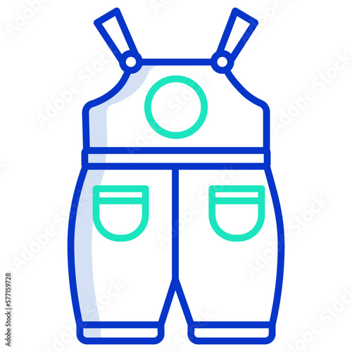 kids overalls dress icon