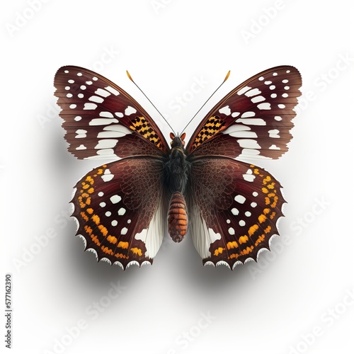 Generative AI - Butterfly isolated on white background