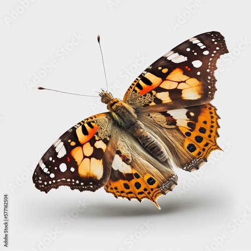 Generative AI - Butterfly isolated on white background