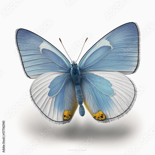 Generative AI - Butterfly isolated on white background