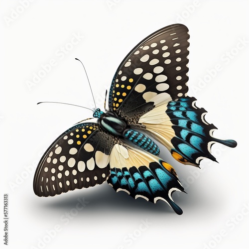 Generative AI - butterfly on a white background