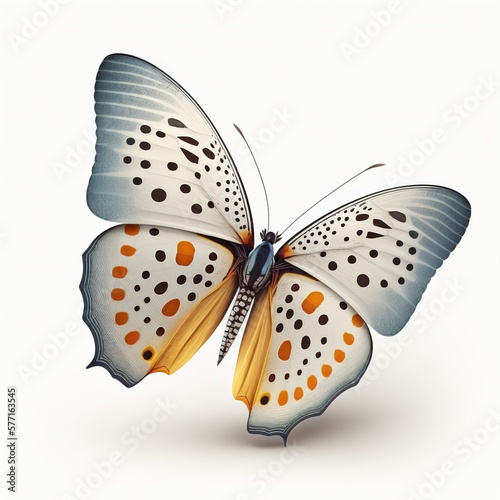 Generative AI - butterfly on a white background