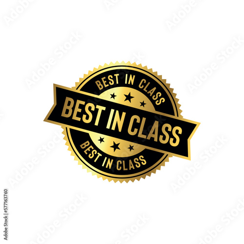 Best in Class Golden Stamp Seal Vector Template