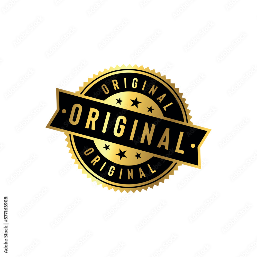 Original Golden Stamp Seal Vector Template